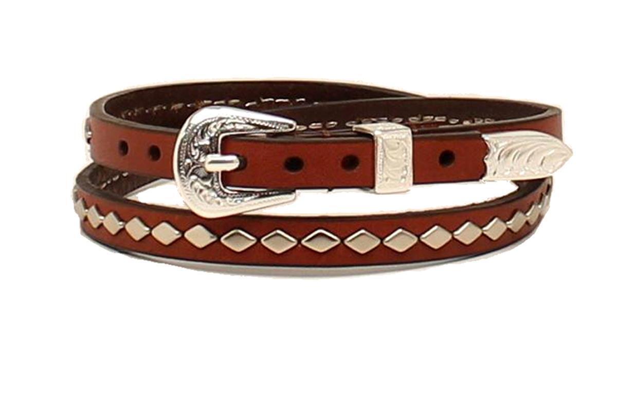 Twister Aged Oak Brown Diamond Studded Hat Band
