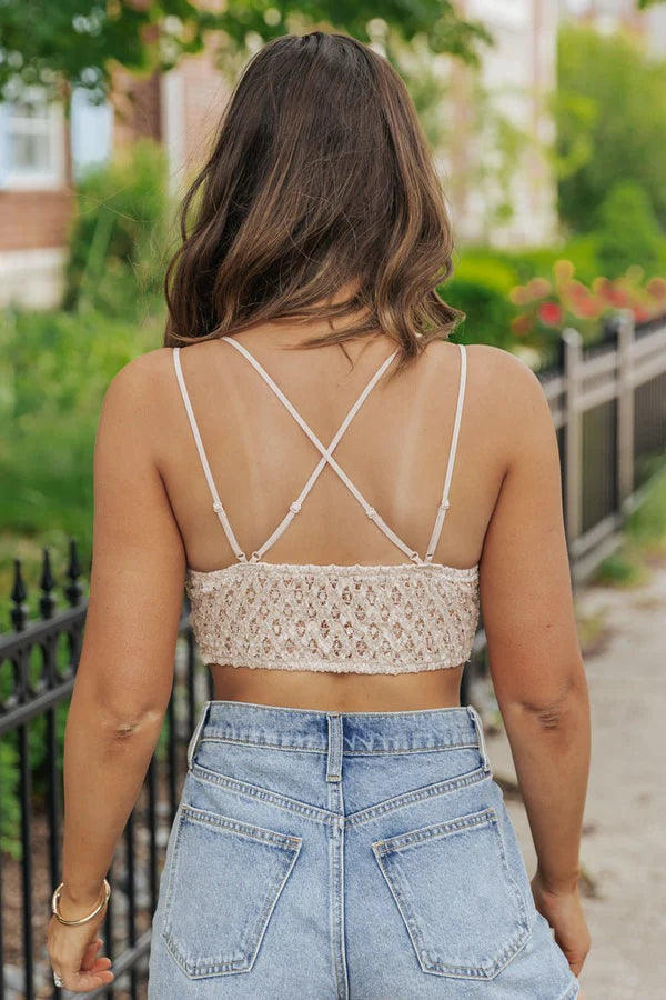 Double Strap Scalloped Lace Bralette (5 Colors Available)