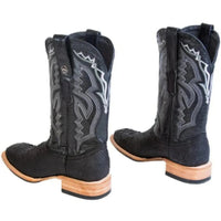 Tanner Mark Men's Python Jumbo Matte Western Boot in Black
