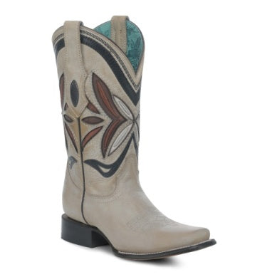 Corral Women's Butterfly Embroidery Boot in Bone