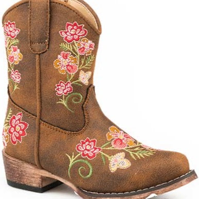 Roper Toddler Embroidered Floral Juliet  Boots