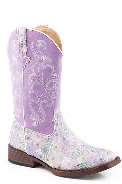 Roper Toddler Glitter Floral Boots