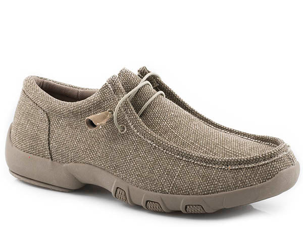 Roper Men's Chillin Canvas Tan Driving Moc