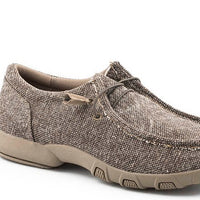 Roper Men's Chillin Brown Canvas Driving Moc