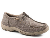 Roper Men's Chillin Brown Canvas Driving Moc