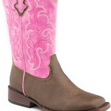 Roper Big Kids Blaze Pink Western Boot