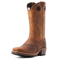 Ariat Men's Hybrid Roughstock Square Toe Cowboy Boot in Sorrel Crunch