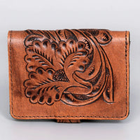 Olay Bags Leather Tooled Bifold Wallet
