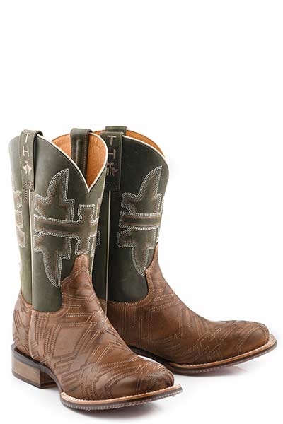 Tin Haul Men's I Am In Stitches Boot with Cowboy Heritage Sole