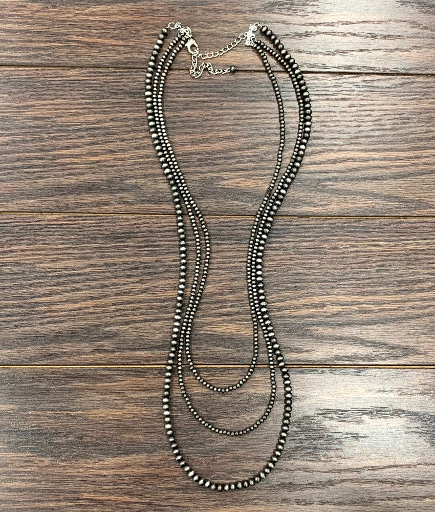 Navajo Pearl Triple Strand Necklace
