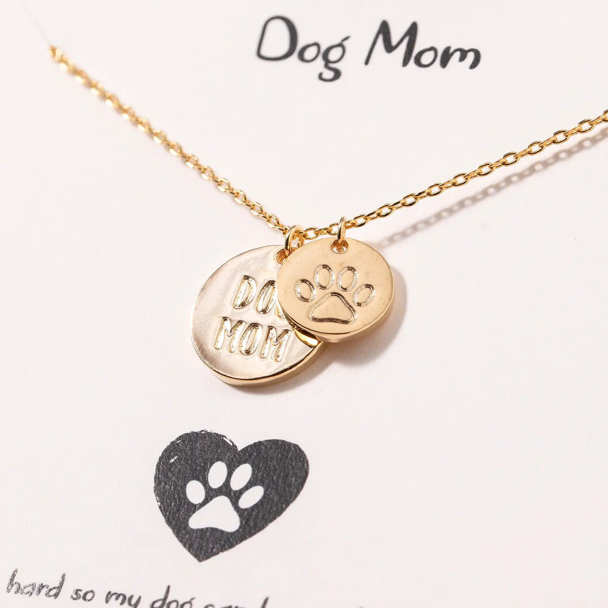 Women's Dog Mom Gold Necklace