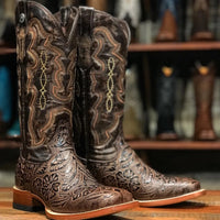 Tanner Mark Women's Trinity Floral Tooled Western Boot
