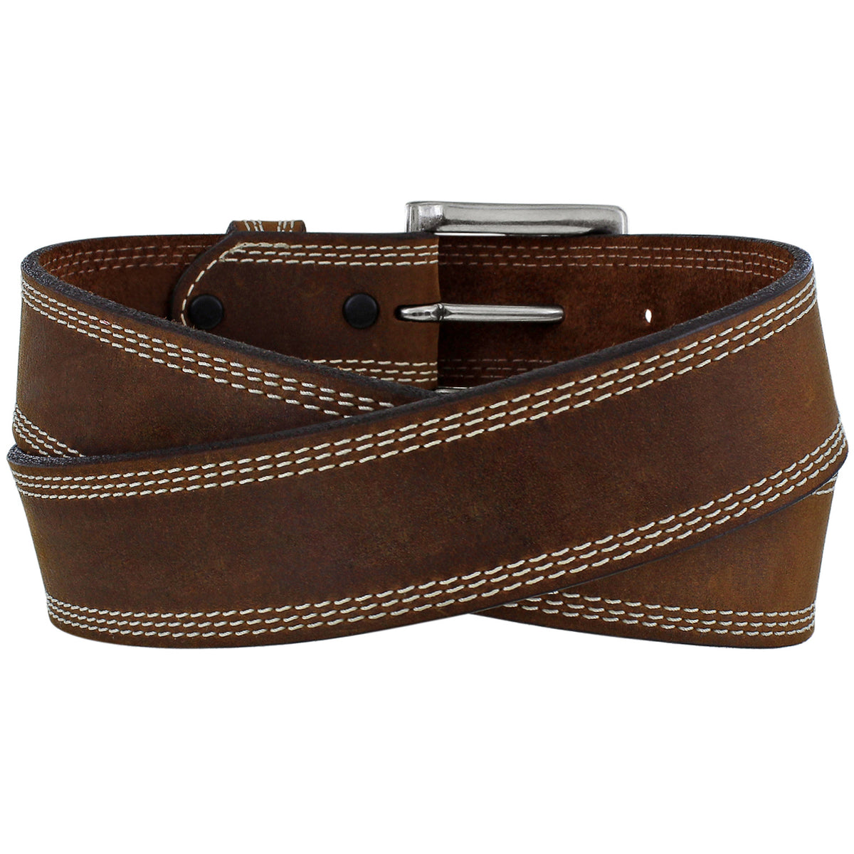 Justin Men’s Overtime Brown Leather Belt