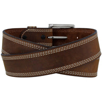 Justin Men’s Overtime Brown Leather Belt