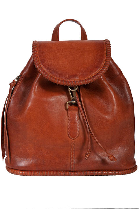 Scully Leather Drawstring Backpack