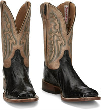 Tony Lama Men's Castillo Full Quill Ostrich Boot-Black