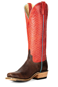 Horse Power Red Shrunken Shoulder Western Boot