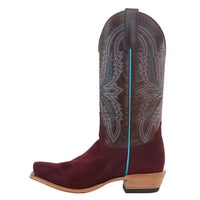 Macie Bean Women's Top Hand Burgundy Suede Western Boot