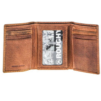 Hooey "Canyon" Distressed Leather Tri-fold Roughy Wallet