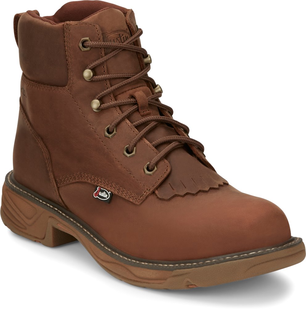 Justin Men's Original 6"Work Boot - Barley Brown