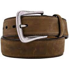 Nocona Men's Brown Western Overlay Leather Belt