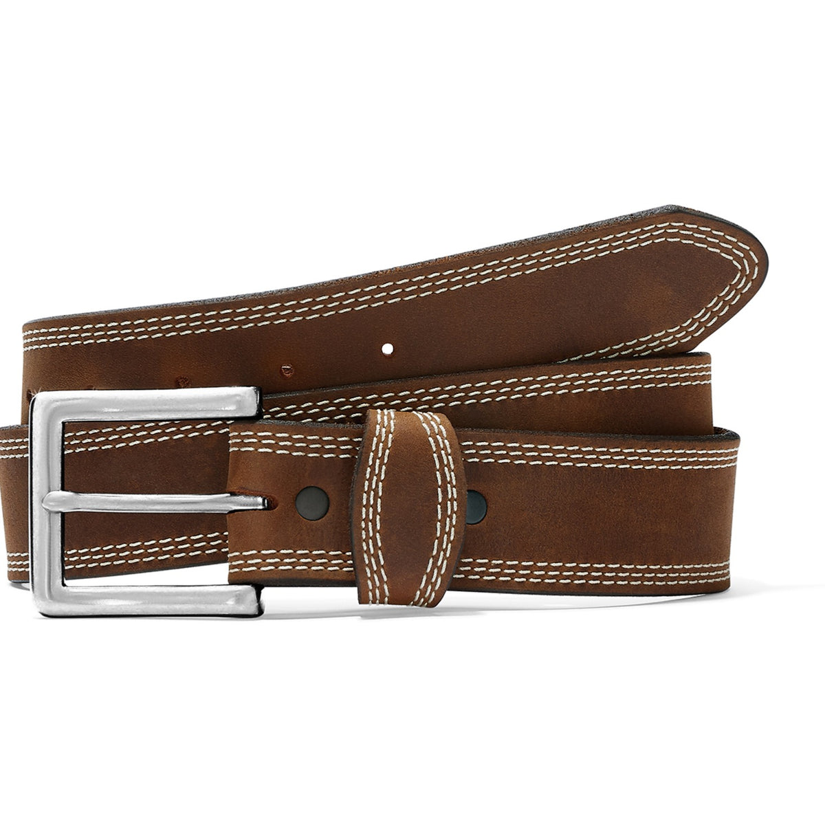 Justin Men’s Overtime Brown Leather Belt