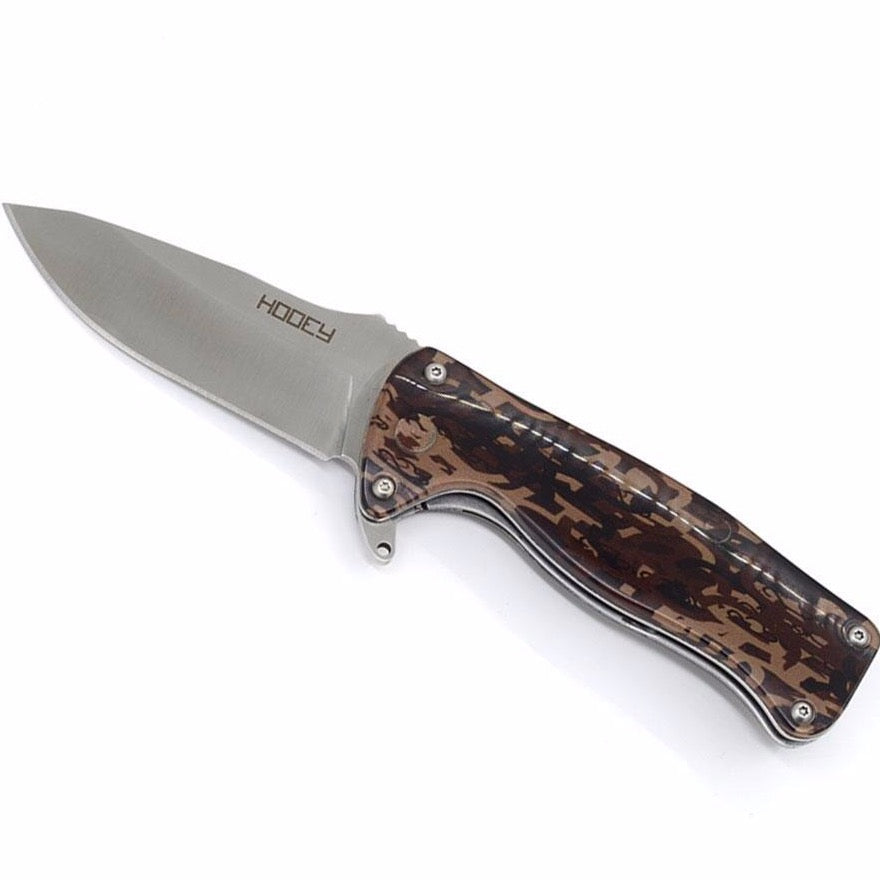 Hooey Honey Camo Flipper Knife