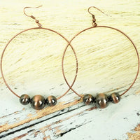 Tryon Pearl Hoop Earrings (3 colors available)