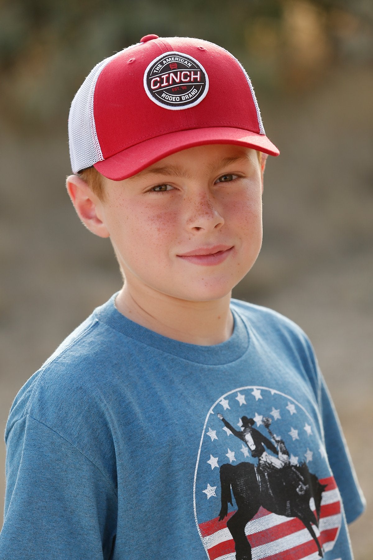 Cinch Boy's Red FlexFit Trucker Cap