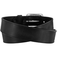 Justin Men's Bent Rail Black Bomber Belt
