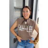 Women's Gah-Lee Graphic Muscle Tee in Espresso
