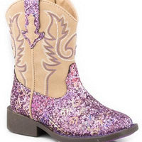 Roper Toddler Girl's Aztec Glitter Boots in Lavender