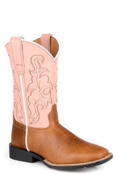 Roper Girl's Gabriel Western Boots in Tan