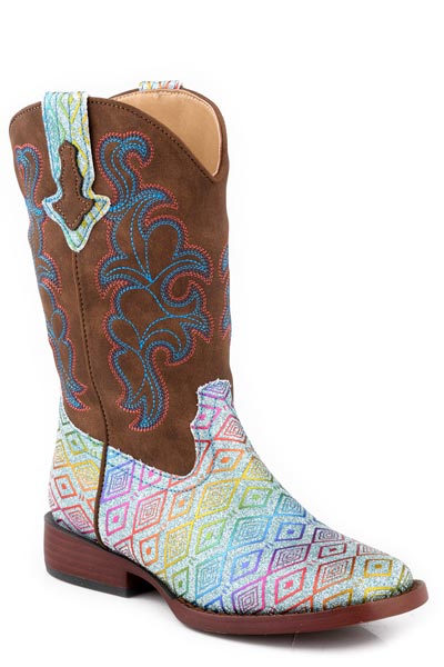 Roper Girls Glitter Maya Boots in Blue