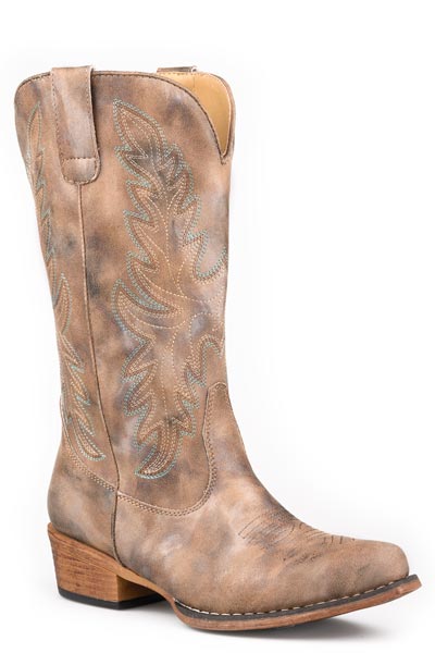 Roper Women's Sundown Western Boot in Vintage Brown
