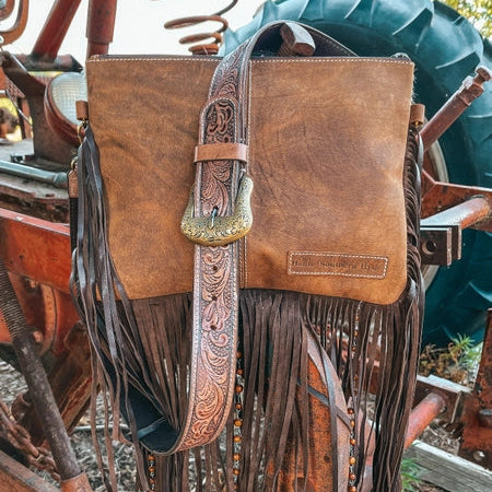 The Lancaster Cowhide Leather Tooled Purse