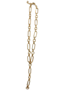 West & Co. 17" Gold Chunky Link Chain Lariat Necklace