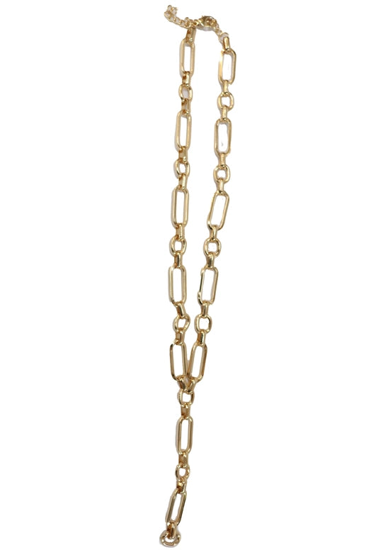 West & Co. 17" Gold Chunky Link Chain Lariat Necklace