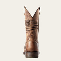 Ariat Men's Circuit Patriot Cowboy Boot in Weathered Tan