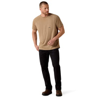 Ariat Men's Rebar Heat Fighter Staple T-Shirt in Khaki