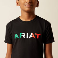 Ariat Boy's Viva Mexico Logo T-Shirt in Black