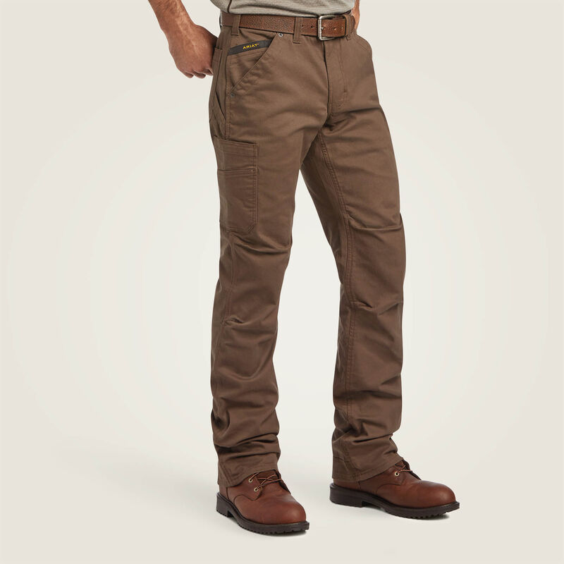 Ariat Men's Rebar M5 Straight DuraStretch Washed Twill Dungaree Straight Leg Pant in Wren