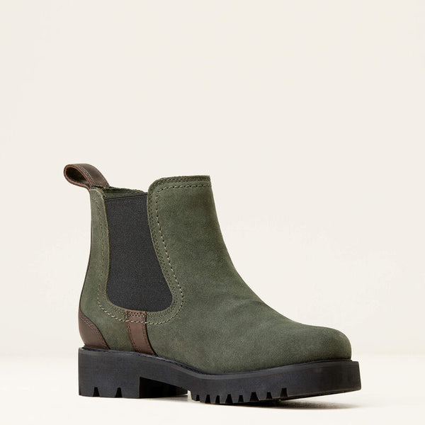 Ariat Women's Wexford Lug Waterproof Chelsea Boot in Forest Night