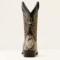 Ariat Men's Slick Cowboy Boot in Natural Python/Luxe Black