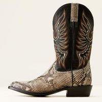 Ariat Men's Slick Cowboy Boot in Natural Python/Luxe Black