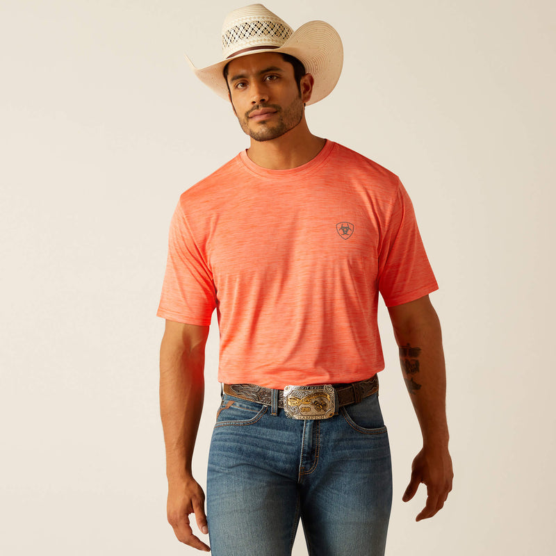 Ariat Men's SW Shield Charger T-Shirt in Hot Coral