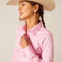Ariat Women's Kirby L/S Western Stretch Button Down Shirt in Prism Pink
