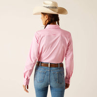 Ariat Women's Kirby L/S Western Stretch Button Down Shirt in Prism Pink