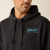 Ariat Men's Diamond Canyon Pullover Hoodie in Black Heather (Available in Tall Sizes)