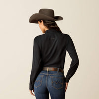 Ariat Women's Kirby Pro L/S Western Button Down Shirt in Solid Black (Available in Plus Sizes)